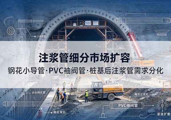 柳江注浆管细分市场扩容，隧道钢花小导管、PVC 袖阀管、桩基后注浆管需求分化